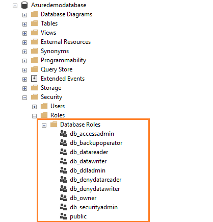 azure sql database role assignment