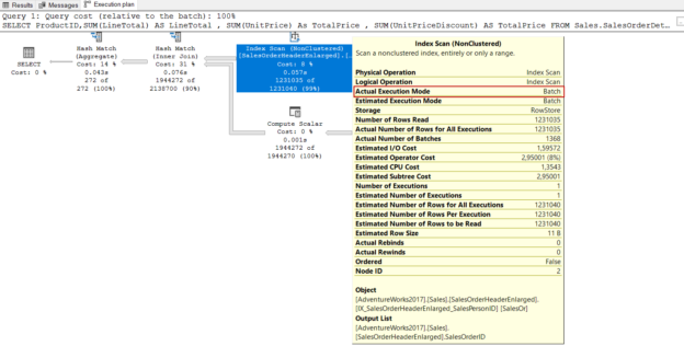 SQL Server batch mode processing