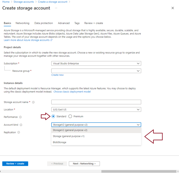 Upgrade an Azure blob storage account type from BlobStorage or GPv1 to GPv2