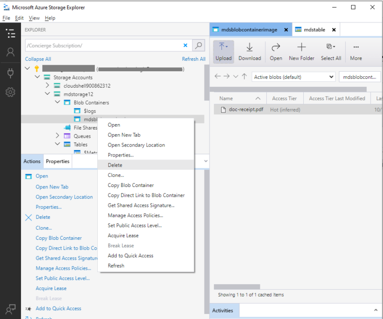 Manage Azure Blob Storage using Azure Storage Explorer