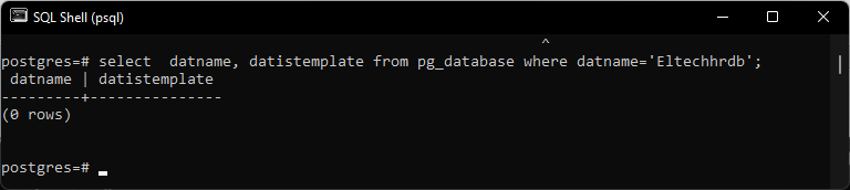 postgresql database have been dropped.