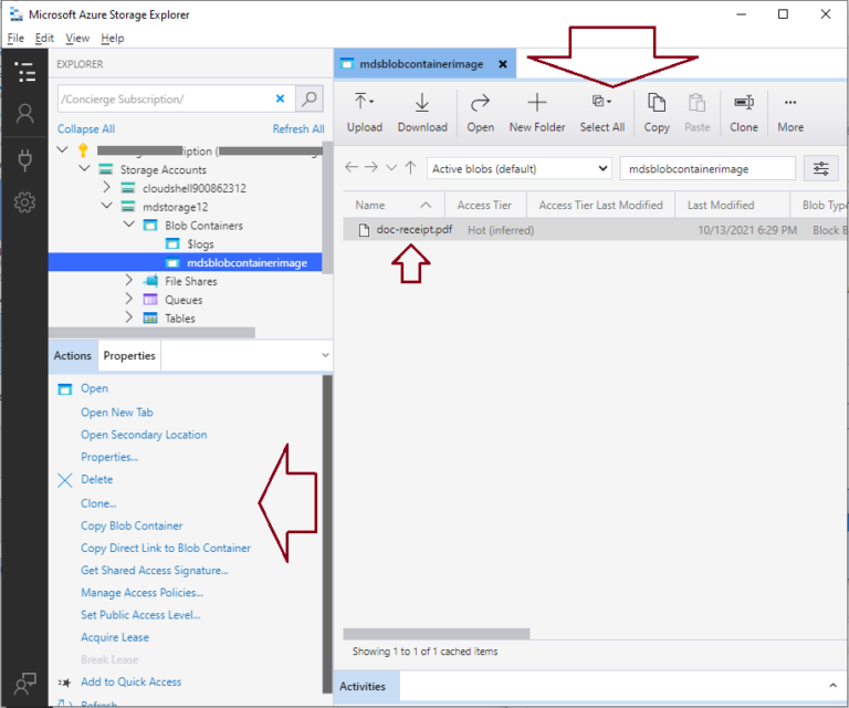 Manage Azure Blob Storage Using Azure Storage Explorer