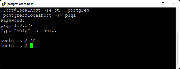 Connect to postgres 