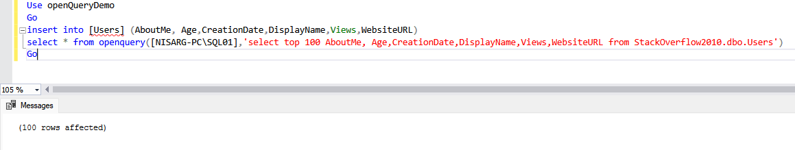 Understanding The Openquery Function In Sql Server