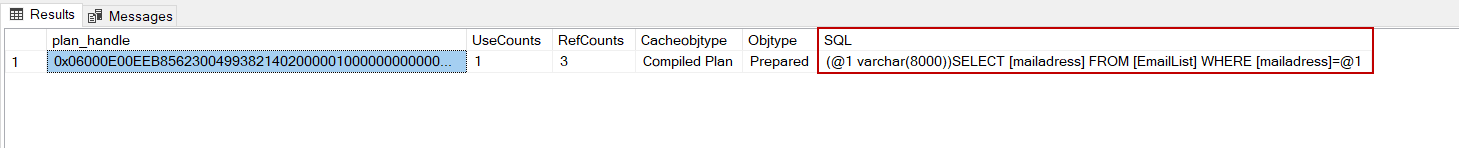 Displays the query plan cache