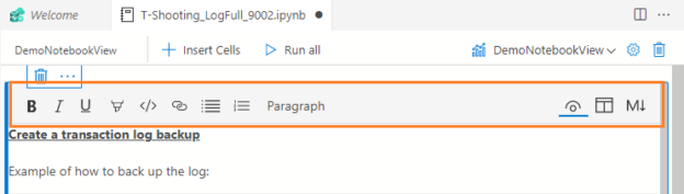 Notebook Views for SQL Notebooks in Azure Data Studio