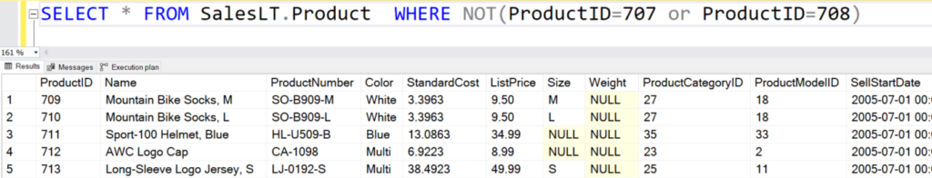 Exploring the SQL WHERE statement