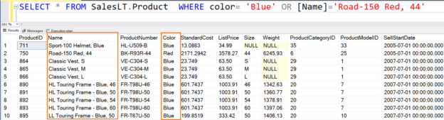 Exploring the SQL WHERE statement