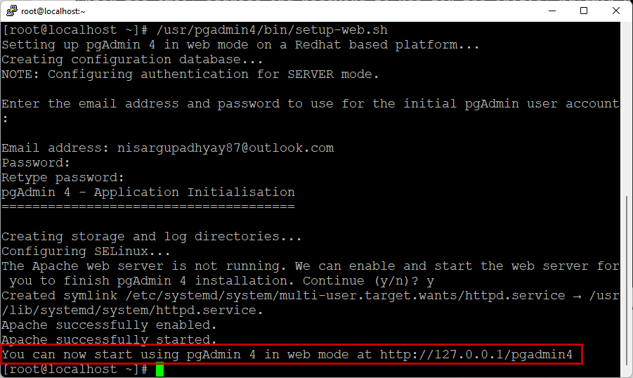 PgAdmin for PostgreSQL on Linux 