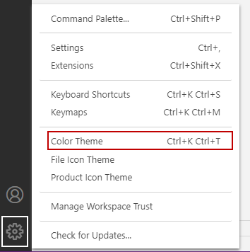 Color theme option in manage