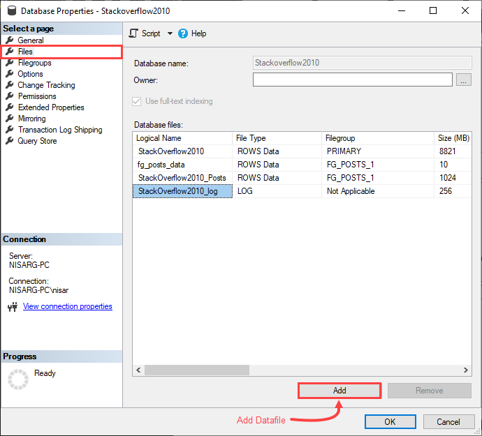 Add memory optimized data file