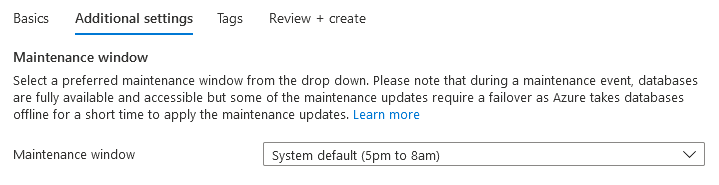 Maintenance Window