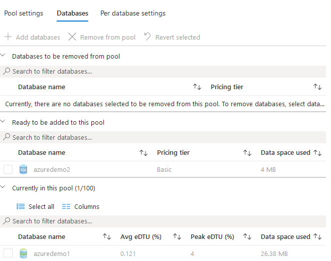 Save for database deployment