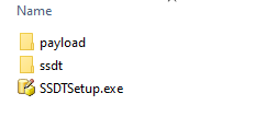 SSDTSetup.exe installer