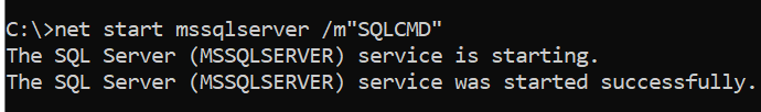 Start SQL Server in single-user mode