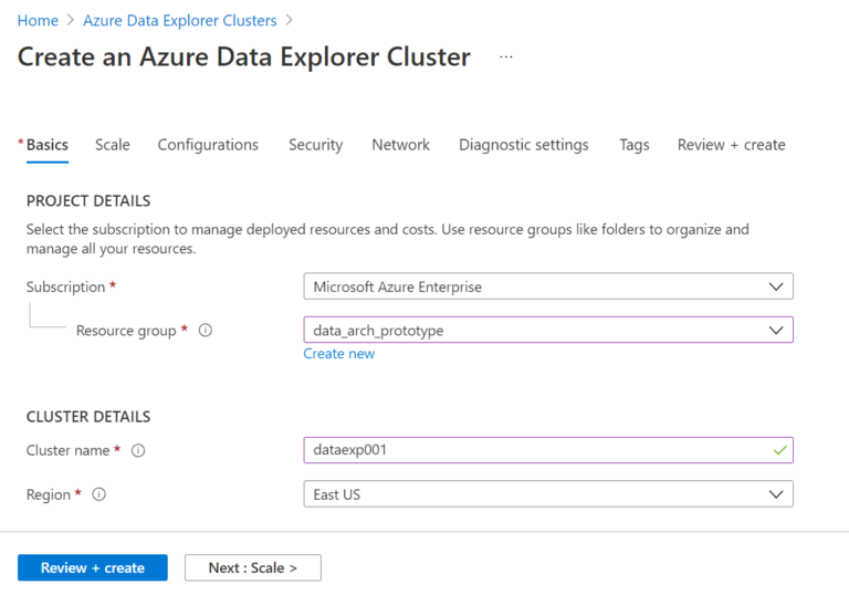 Integrating Azure Data Explorer cluster with Azure Synapse