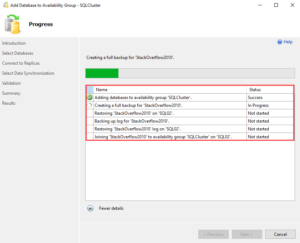 Add SQL databases in an existing availability group