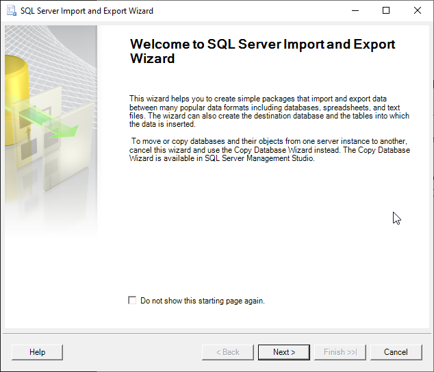 Copy Sql Databases Between Windows And Centos Using The Sql Server Import Export Wizard