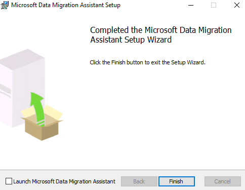 complete setup of data migration assistant tool