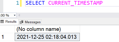 SQL Commands to check current Date and Time (Timestamp) in SQL Server