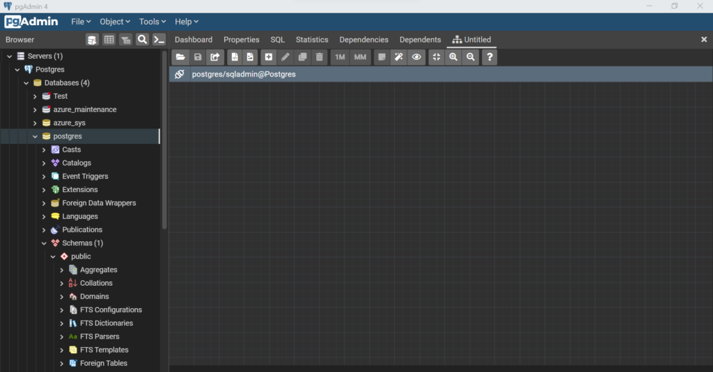 Data Modeling with ERD features in pgAdmin