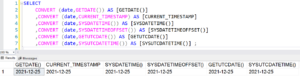 SQL Commands to check current Date and Time (Timestamp) in SQL Server