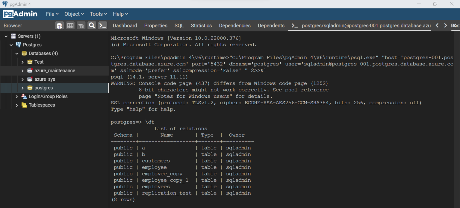 azure database postgresql