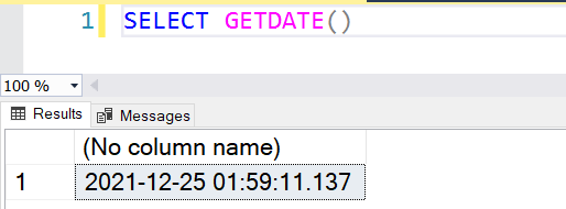 SQL GETDATE