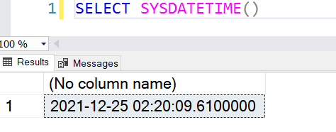 SYSDATETIME