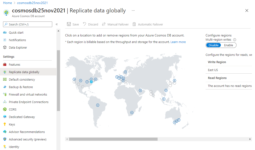 Access Global data distribution page
