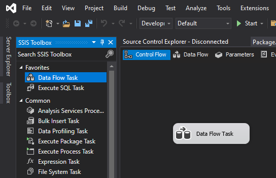 drag and drop data flow