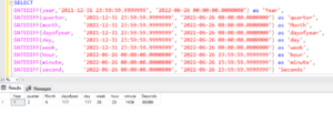 Different SQL TimeStamp functions in SQL Server