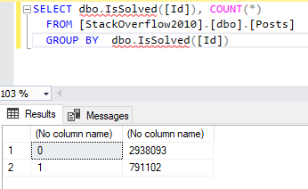 Grouping by a user-defined function using SQL GROUP BY statement