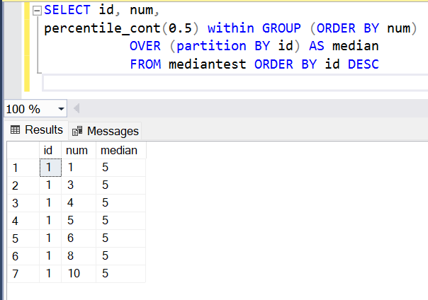 Median function method 2