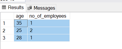 ScreenShot Difference between where and having clause.Query Output.