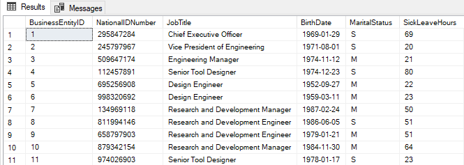 Using the SELECT * statement will cause performance problems.