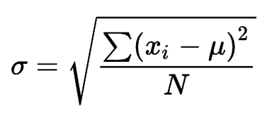 Standard deviation formula 
