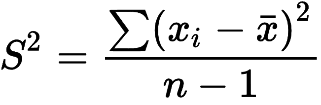 Variance formula 