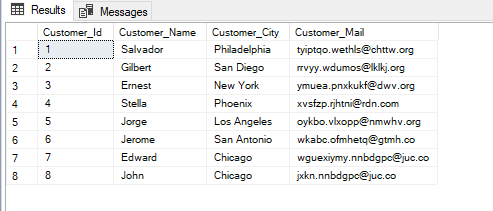 Getting data from tables with a Select statement to use the asteriks sign.