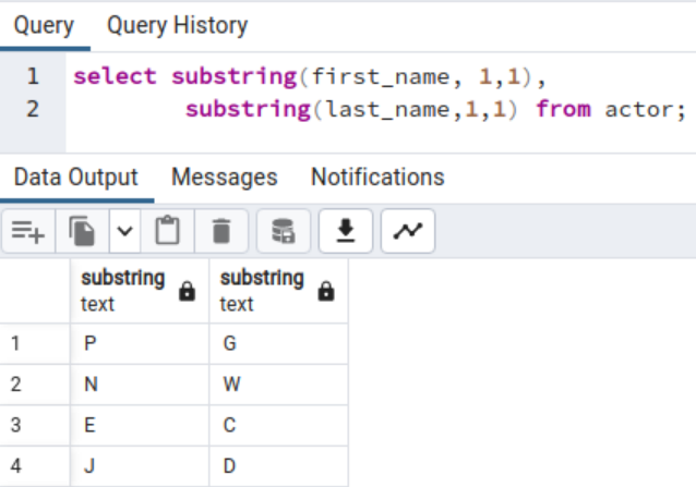 function with table data columns