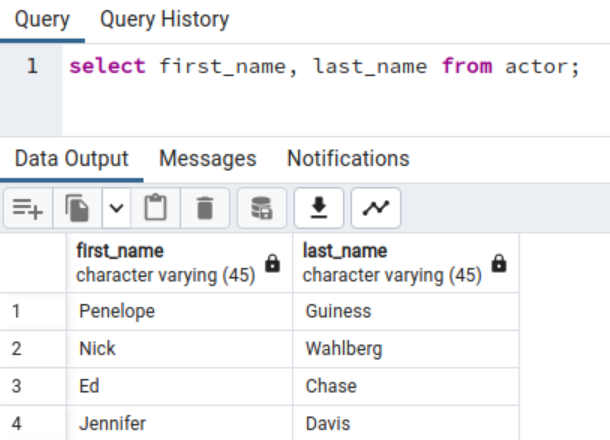 function with table data