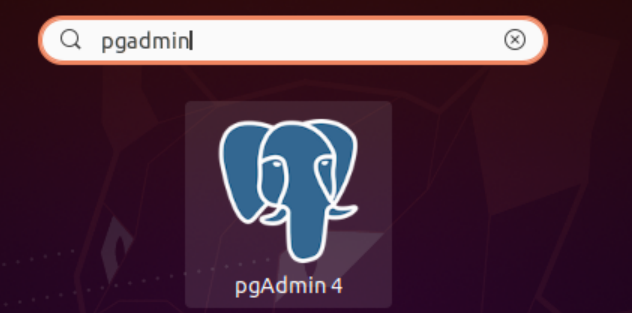 Launch pgadmin