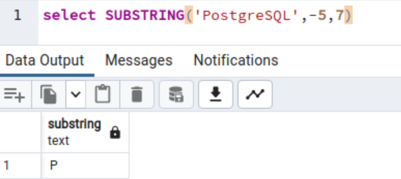 Negative number as starting position in the SUBSTRING function