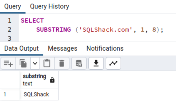 PostgreSQL SUBSTRING function