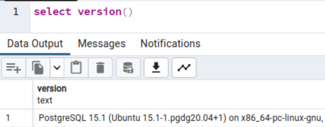 PostgreSQL version