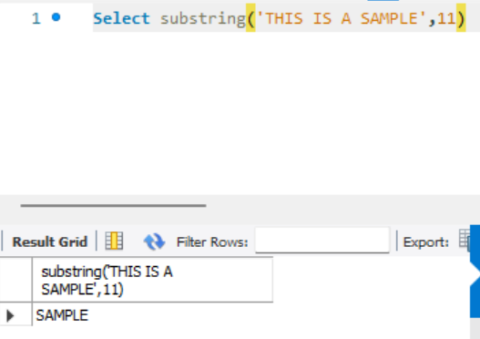 Resulting value "SAMPLE"