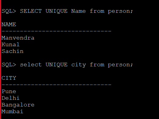 SQL SELECT UNIQUE vs. SELECT DISTINCT