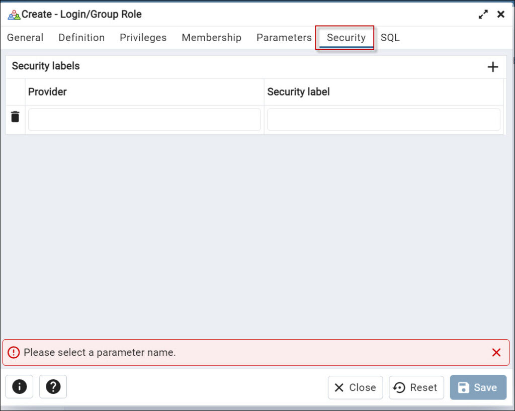 PostgreSQL tutorial to create a user